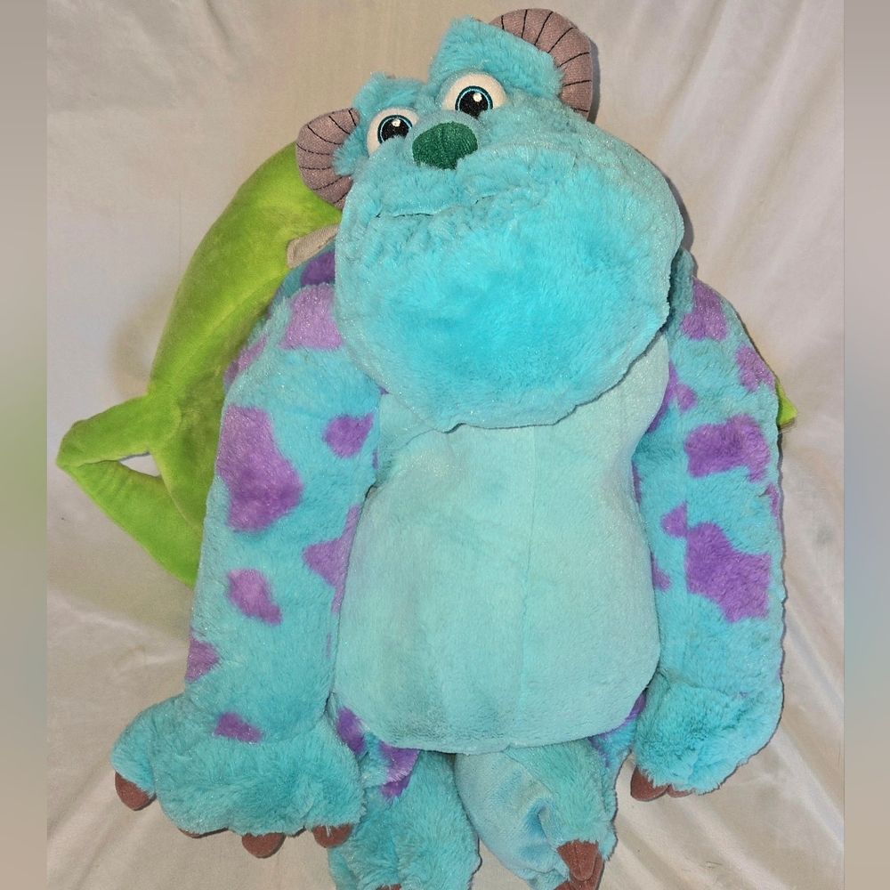 Disney Parks Monsters, Inc. Mike And Sully Reversible Plush Toy Pillow 23"